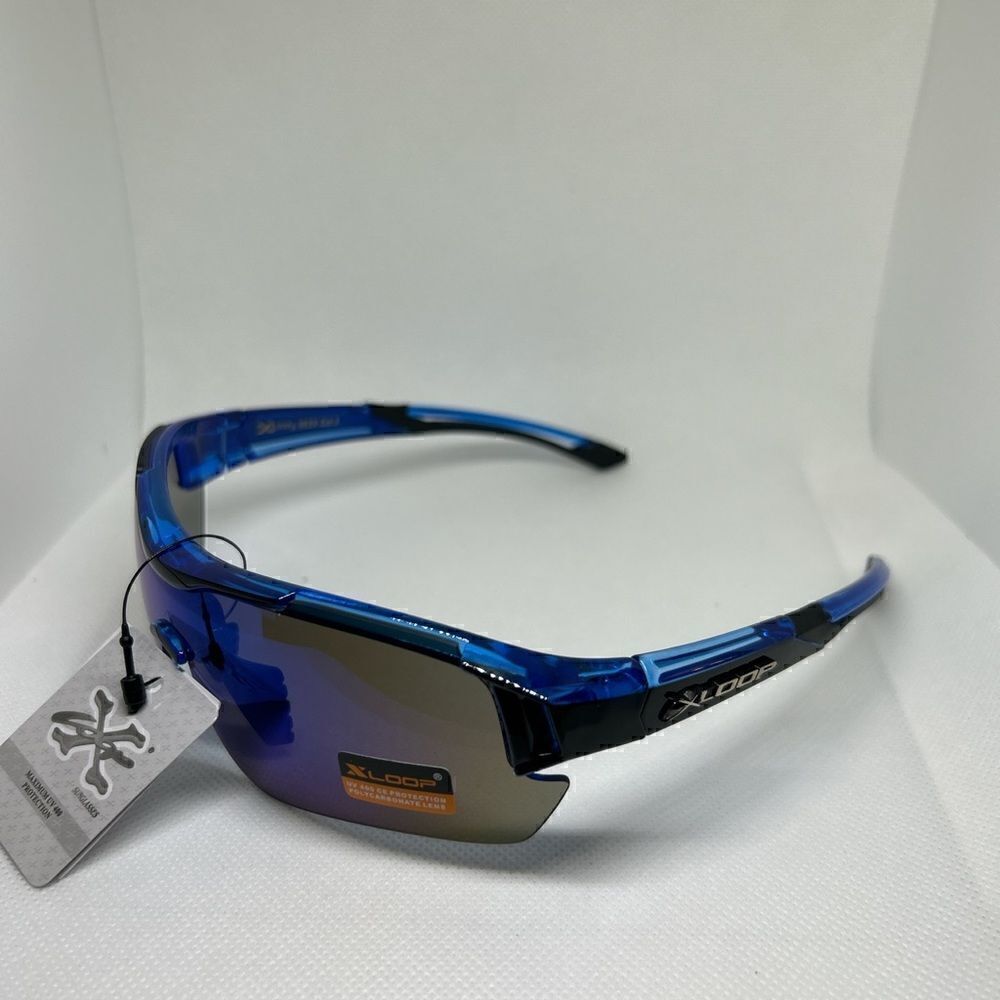 X-Loop Semi-Rimless Mirrored Sunglasses 